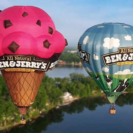 Ben & Jerry's hot air balloon